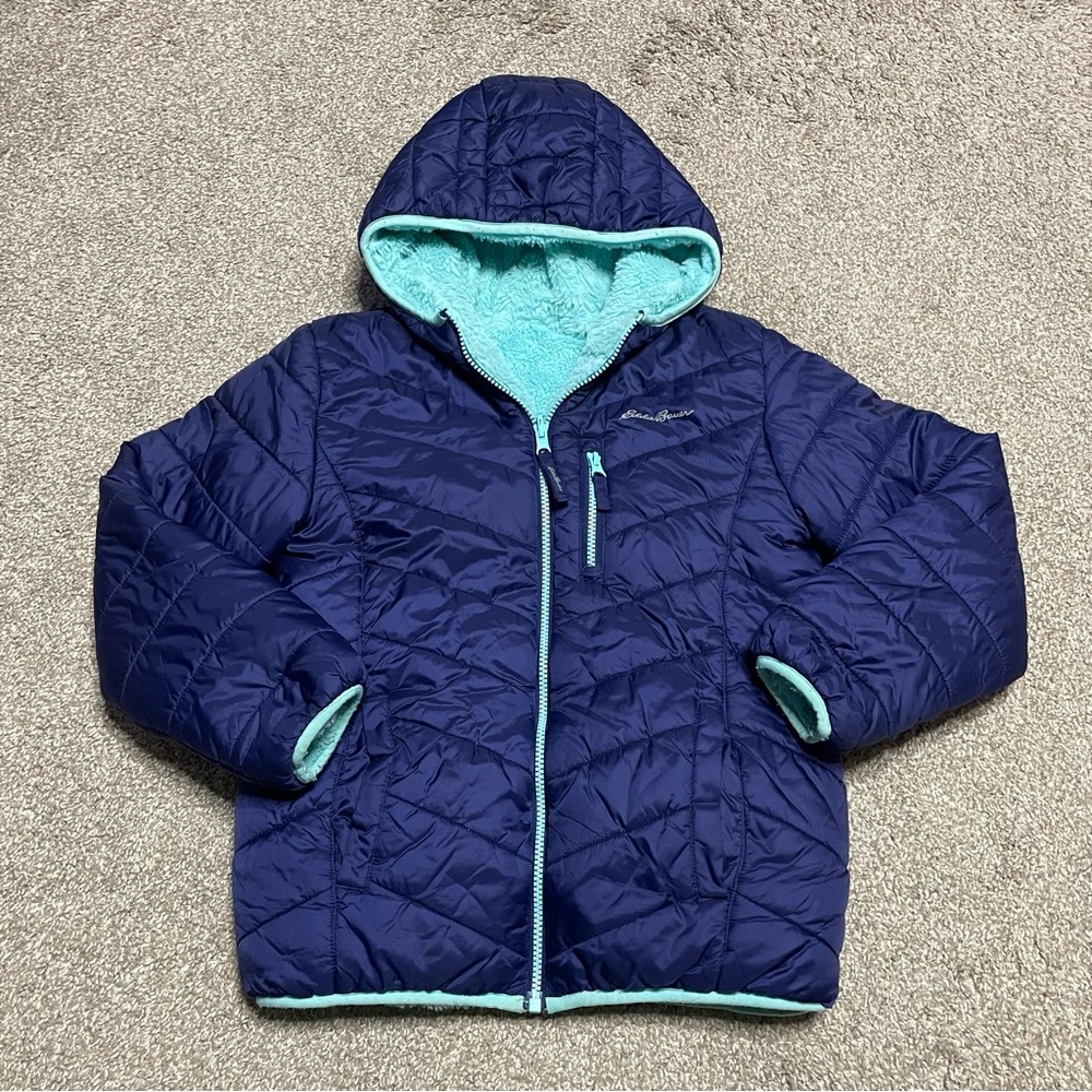 Girl’s Eddie Bauer Reversible Puffer Jacket Size M (10/12)
